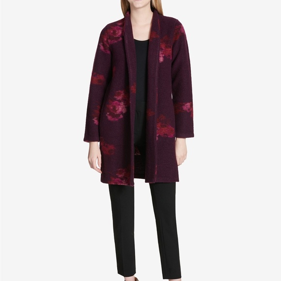 NWT! Calvin Klein Printed Boiled Wool Jacket - Picture 5 of 5